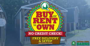 rent to own portable storage sheds in Hamilton al